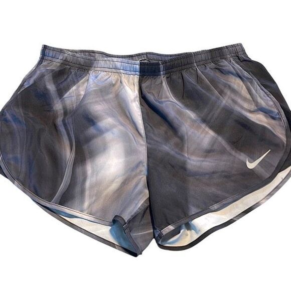 Nike Dri Fit Running Shorts Activewear Black Swirl Medium - Picture 1 of 5